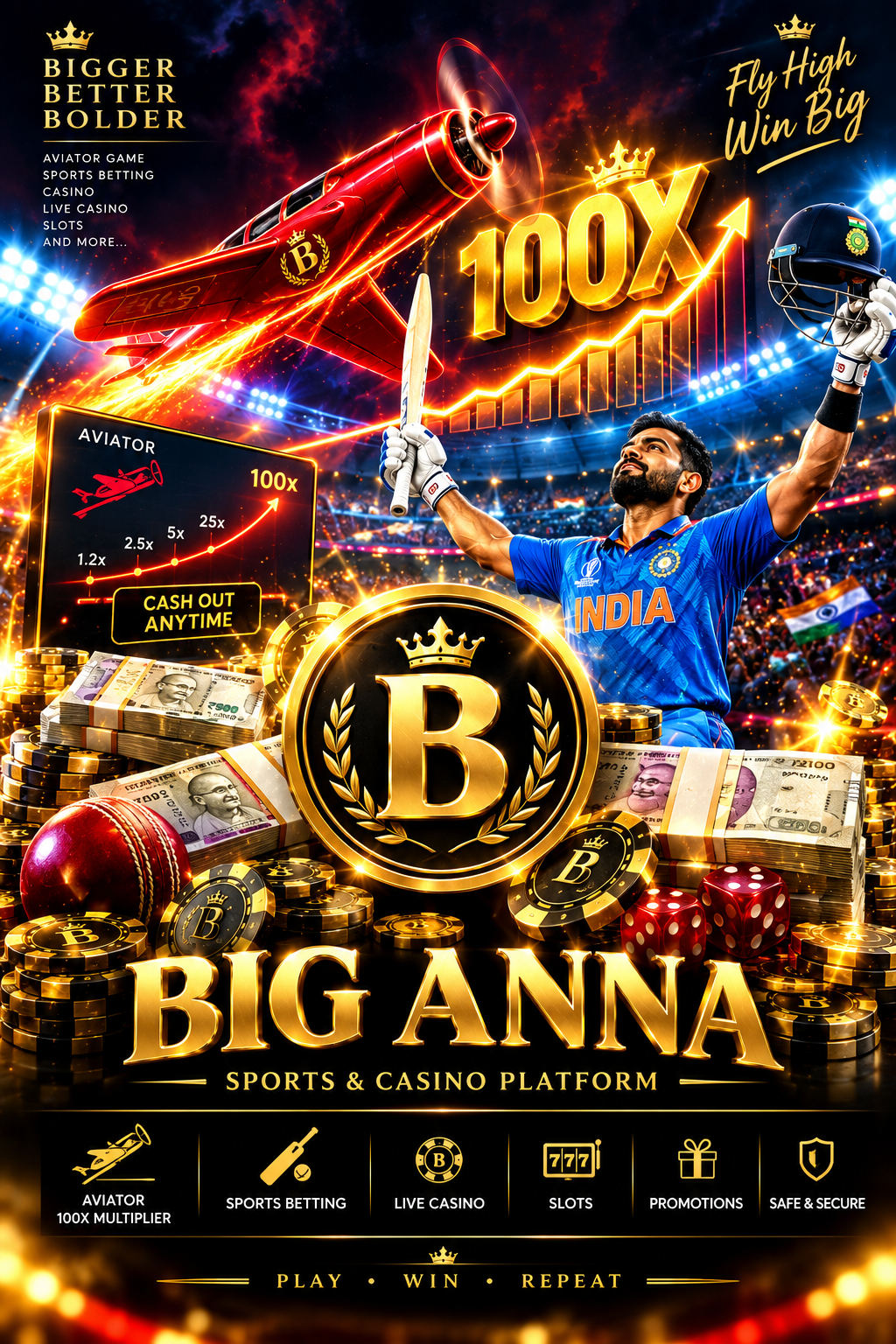 Big Anna Fly High Win Big Poster